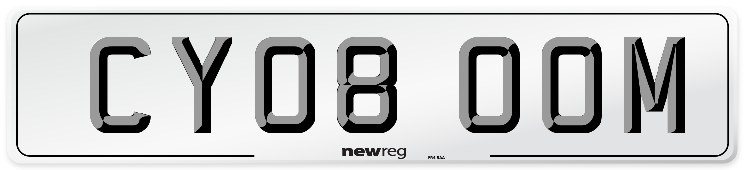 CY08 OOM Number Plate from New Reg